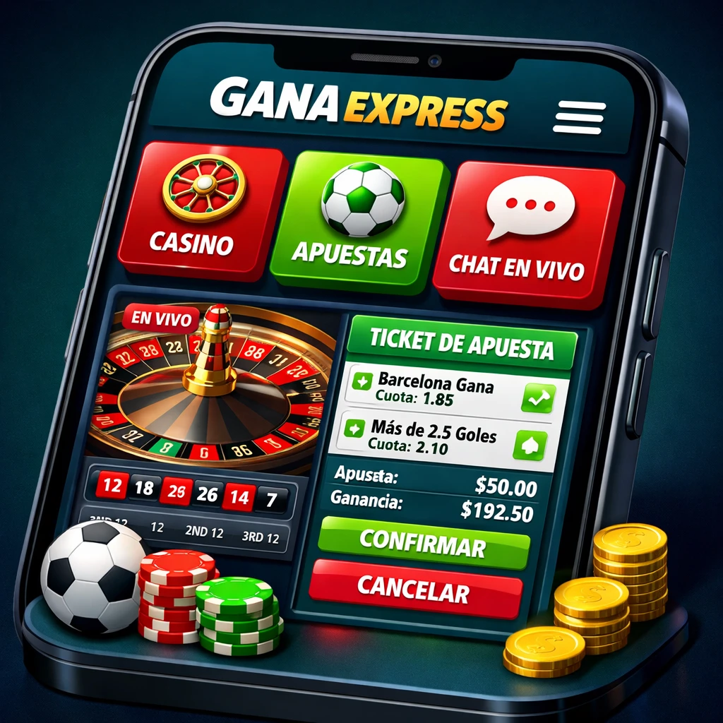 Herramientas de casino y apuestas deportivas en la versión móvil de GanaExpress
