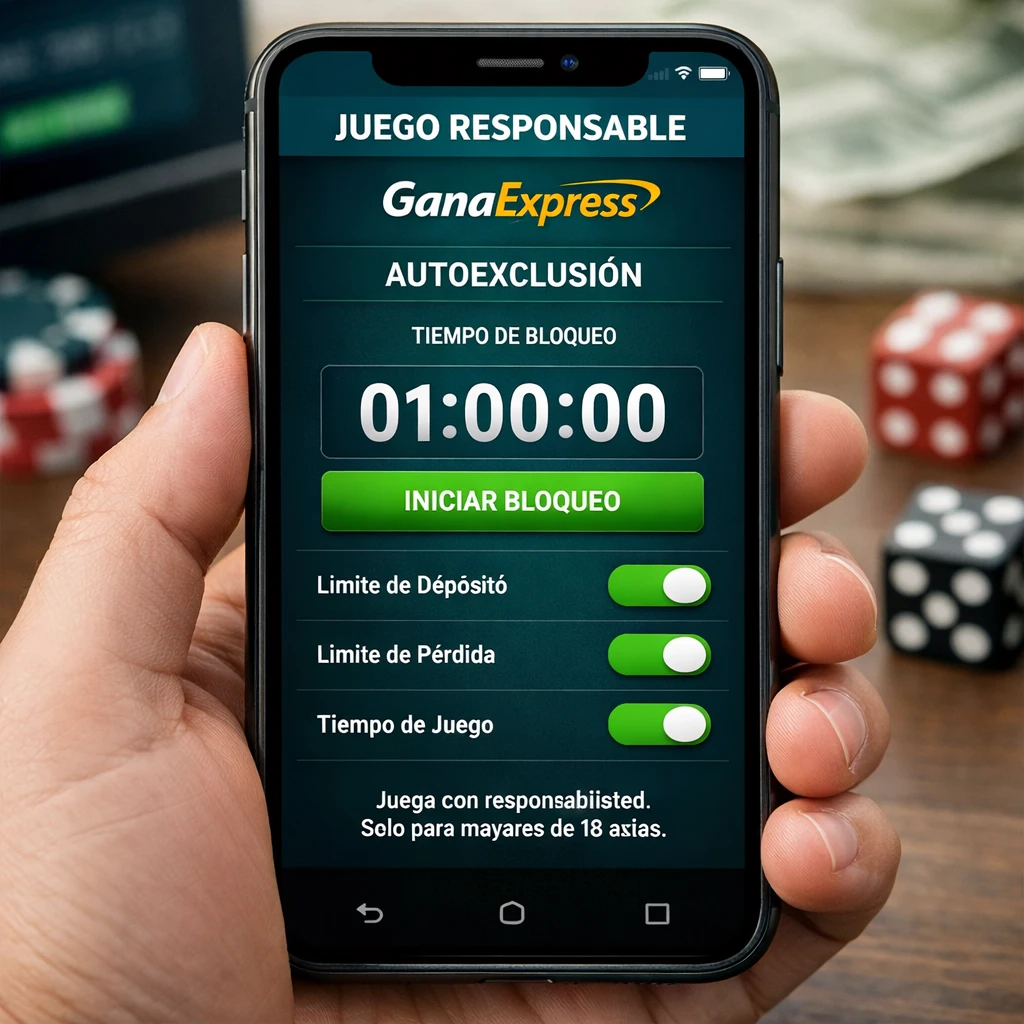 GanaExpress - Herramientas de juego responsable y autoexclusión para usuarios